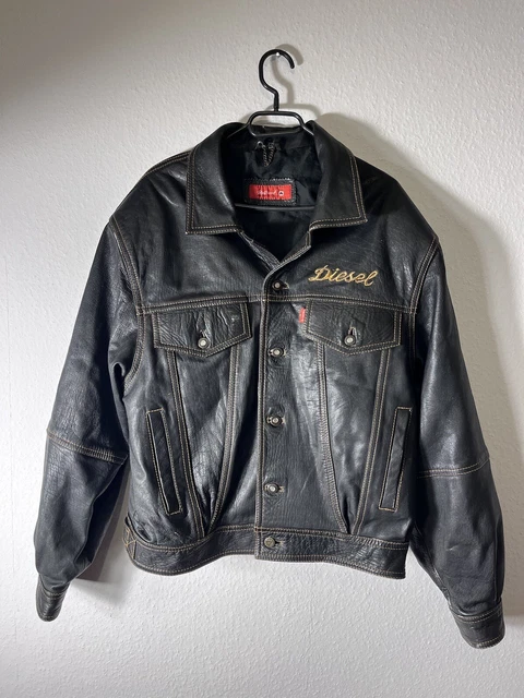 90s Diesel New World Basic ディーゼル レザージャケット ブラック  