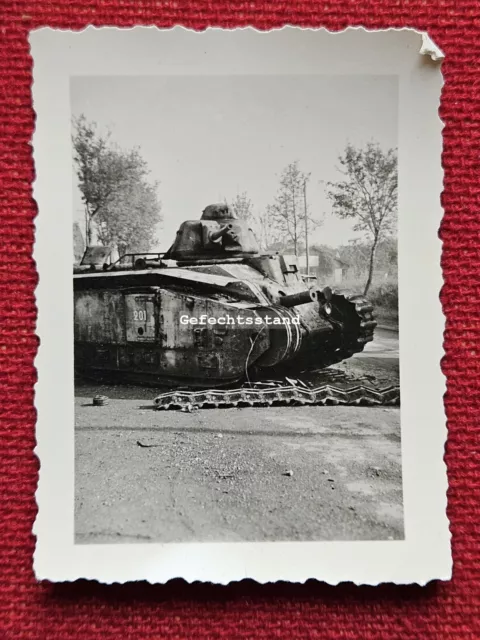 Foto, Wk2, Char B1 Panzer ohne Kette, Frankreich (G-0711-16)