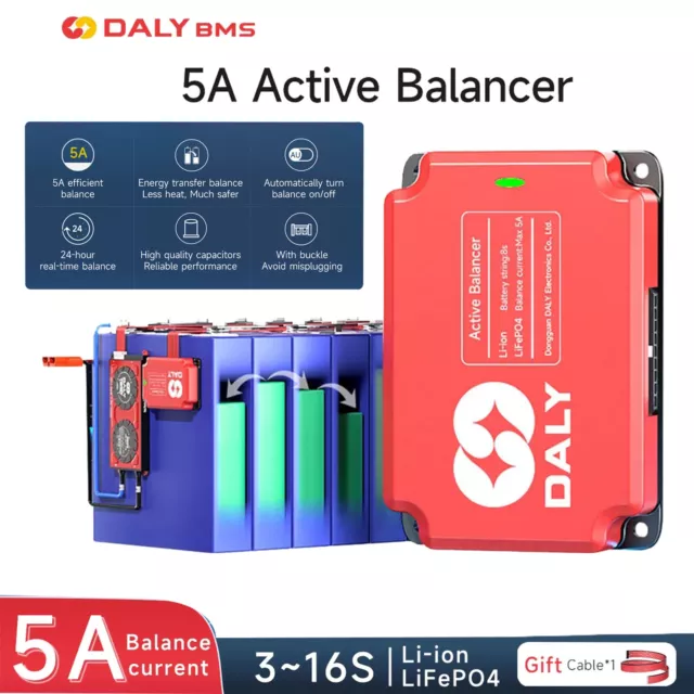 Daly BMS 3S-16S Li-ion LiFePo4 Active Balancer Board 5A