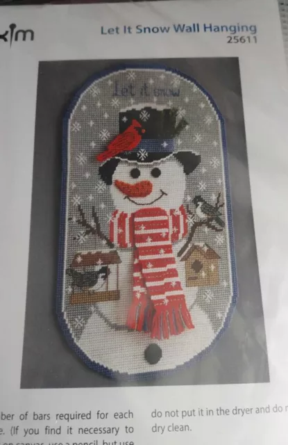 Mary Maxim Let It Snow Coasters and Holder Plastic Canvas Kit - Set of 6 