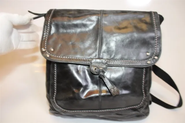 The Sak Vintage Black Leather Bag NEW Ventura Convertible Backpack Womens Purse