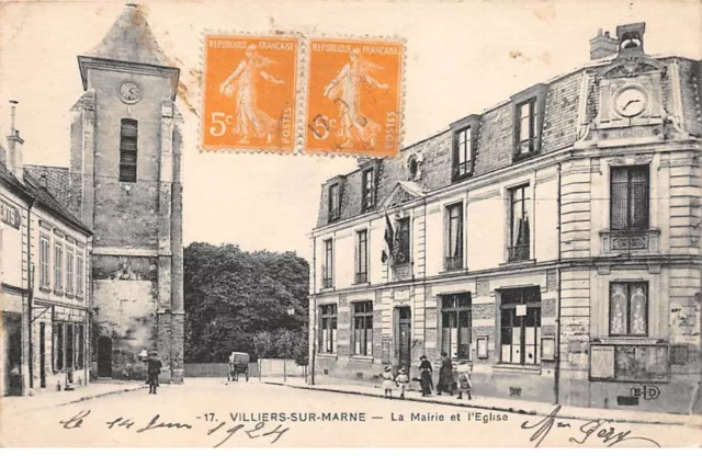 94 - Villiers sur Marne - SAN21284 - La Mairie et l'Eglise