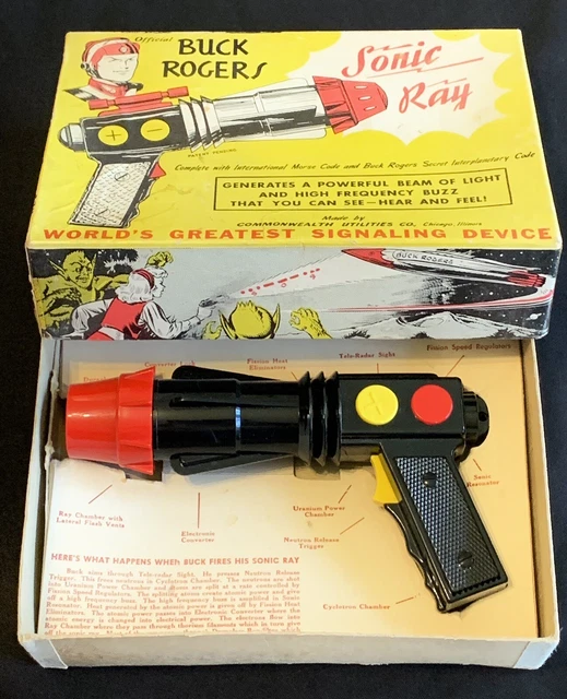 Jack Dan Ray Gun en Métal Moulé Diecast Space Toy Jadali France 1950