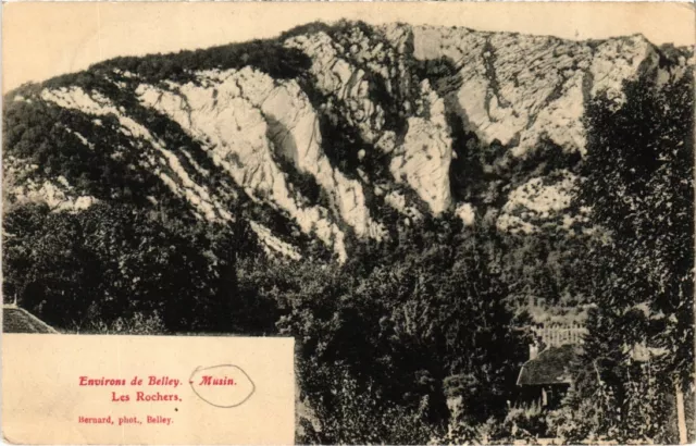 CPA Env. de BELLEY Musin - Les Rochers (1351529)