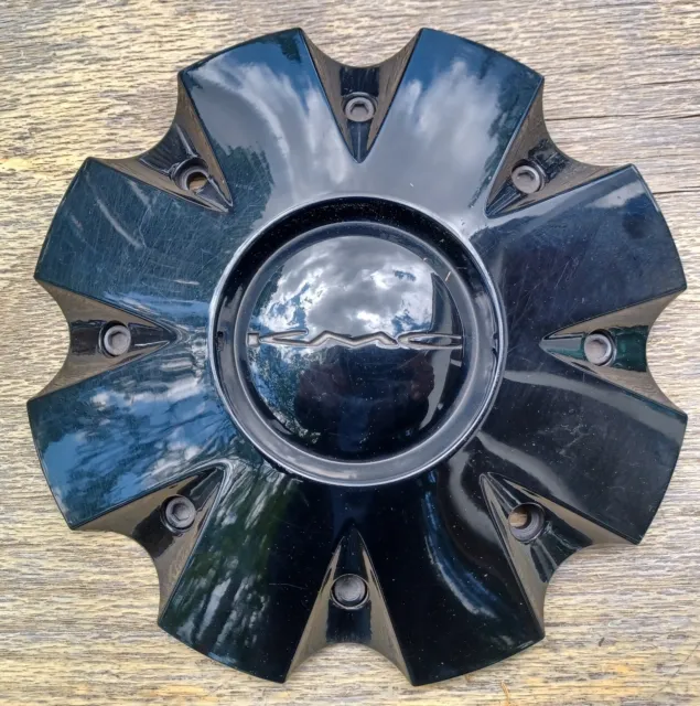 KMC custom wheel center cap, gloss black, part number 841L210 02