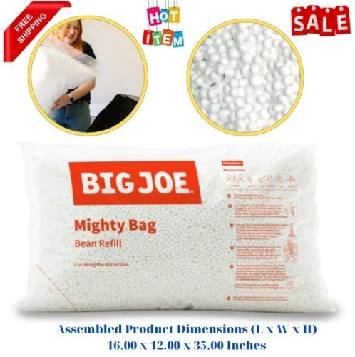 BEAN BAG FILLER REFILL Lounge Beans 100 L Polystyrene Big Joe Chair New !