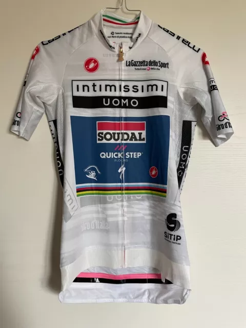 MAGLIA BIANCA GIRO D'ITALIA 2023  Evenepoel Quick Step tour vuelta ciclismo tg.S
