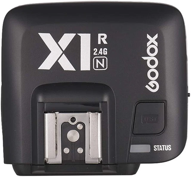 Juego de disparador de flash inalámbrico Godox X1R-N TTL 2.4G receptor único para cámara Nikon
