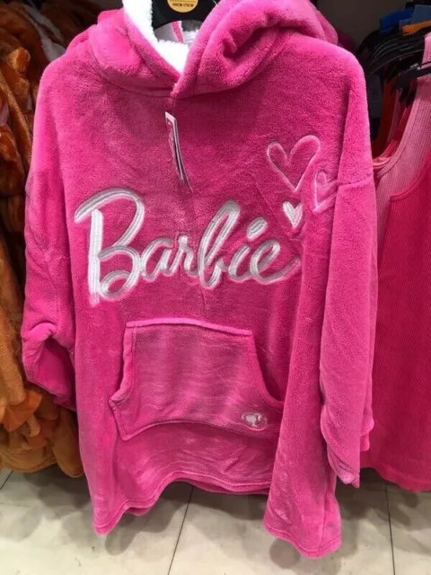 BARBIE SNUDDIE Hooded Pink Girls Fleece Oversized £27.95 - PicClick UK