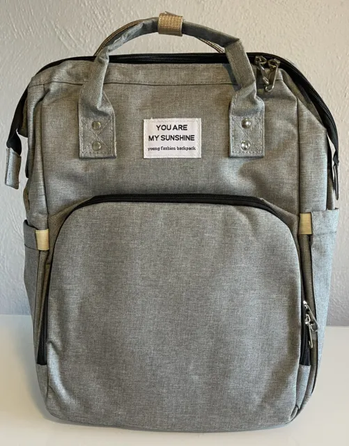 Foldbale Diaper Bag 3in1 Portable Bassinet Crib Backpack Travel/Sleep, NWOT