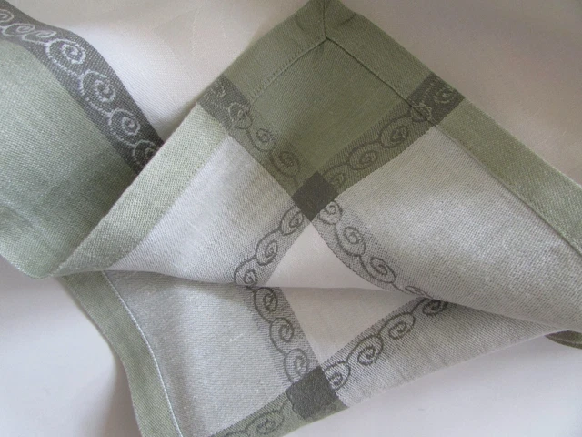 Venezia champagne Tablecloth and Napkins from France Le Jacquard Francais