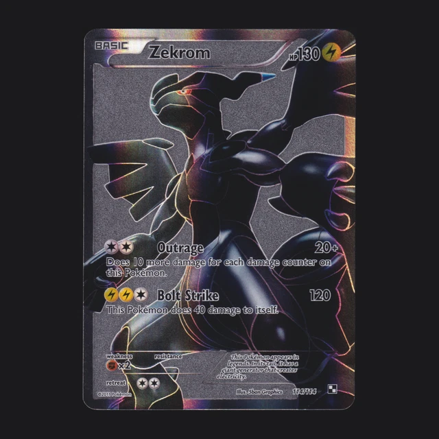 Zekrom full art 114 ゼクロム　英語版フルアート Zekrom (114 Full Art) 114/114 Black & White Holo HP/DMG | eBay