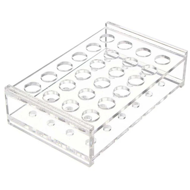 For Testing Tubes 24 Holes Test Tube Rack Holder Storage Plastic Lab. E0W2 new.