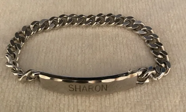 VERY NICE SPEIDEL LADIES ID BRACELET IN SILVER~~ “Sharon”~FREE SHIPPING