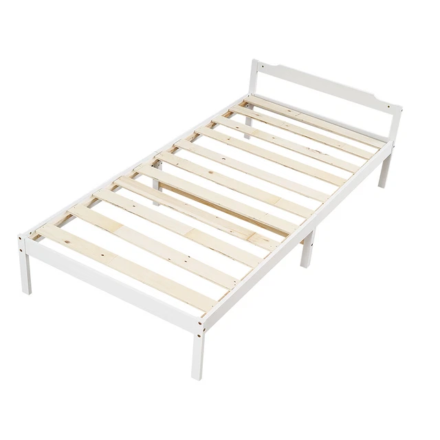3FT BED FRAME Pine Wooden Standard Single Bed Frame with Slats Bedroom