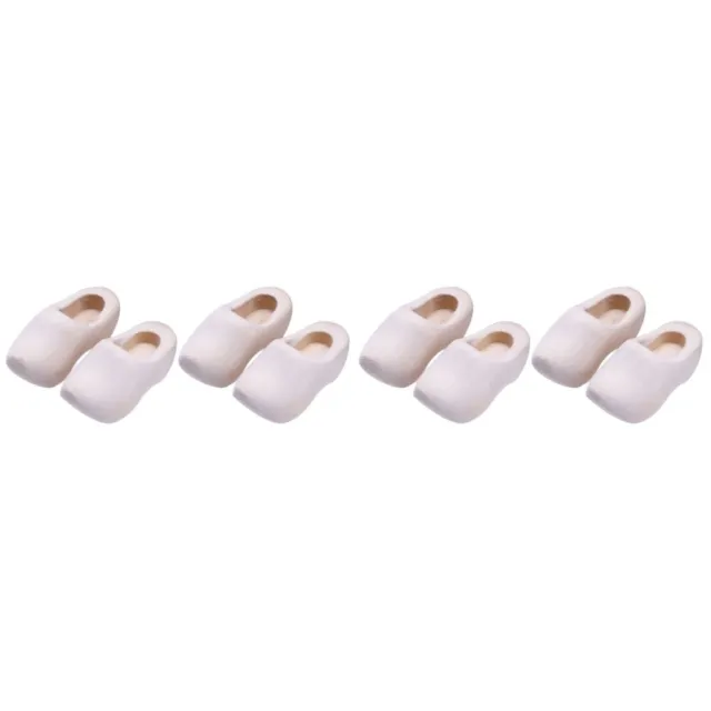 4 Pairs Clogs Tiny Shoes for Dolls Small Dutch Netherland Accessories