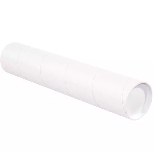 Myboxsupply 10.2x61cm Blanc Tubes avec Bouchons, 15 Par Étui