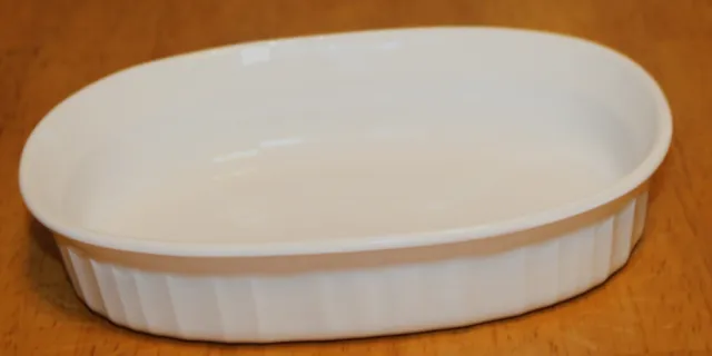 Corning Ware ~ OVAL INDIVIDUAL FRENCH WHITE CASSEROLE DISH #F15-B - 15oz - 1978