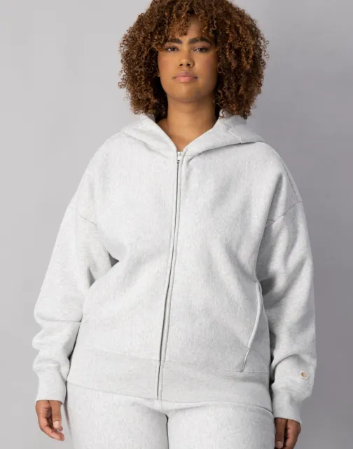 Champion Hoodie Full Zip Womens Sweatshirt Plus Size Heavyweight Reverse Weave