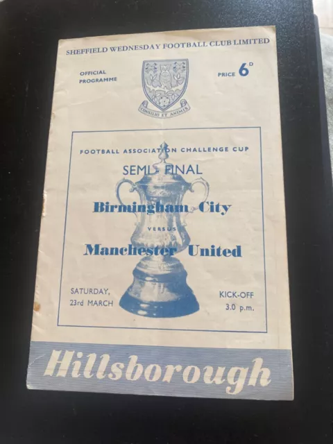 1957 FA Cup semi-final Manchester United v Birmingham City