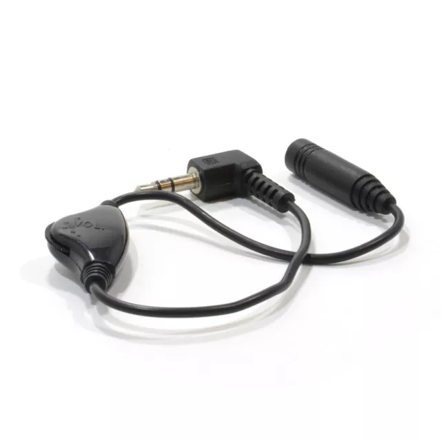 25cm 3.5mm Headphone Volume Control for Audio Connections Right Angle [007811] 2