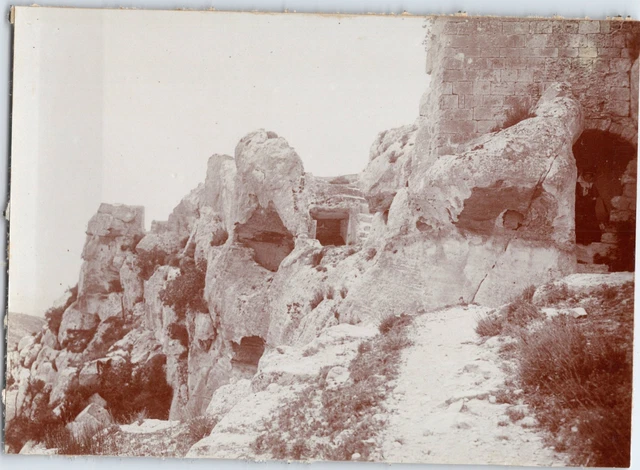 France, Les Baux-de-Provence, ruine du château  Vintage albumen print Tirage a