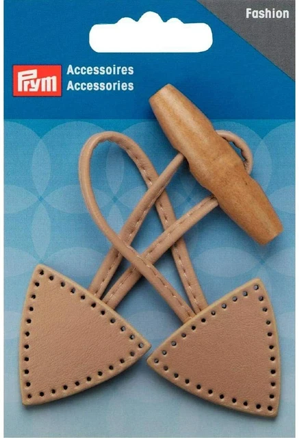 Sujetador palanca de madera Prym beige 15 x 5 cm - 1 pieza