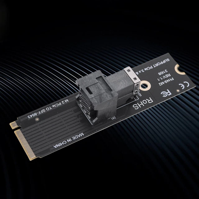 M.2 NVME To U.2 Converter Card Mkey PCIeX4 M.2 PCIe To SFF8643 (Horizontal)
