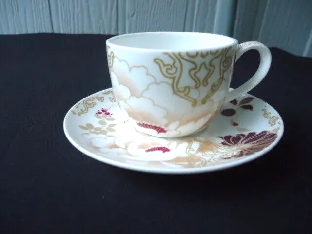 maxwell & williams kimono  white coffee cup & saucer set espresso bone china