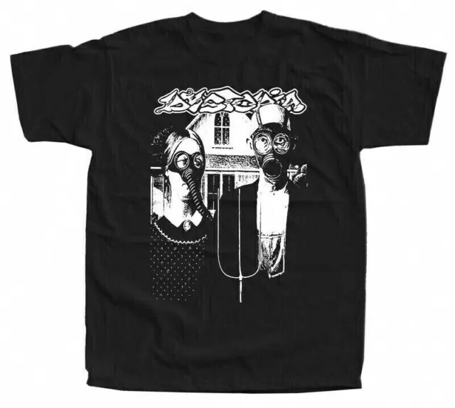 Dystopia Band Black White Men T-Shirt Black Unisex Sizes S-3XL