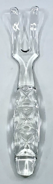 Anchor Hocking Wexford Serving Salad Fork Clear Pressed Glass 9 1/2" MINT 2
