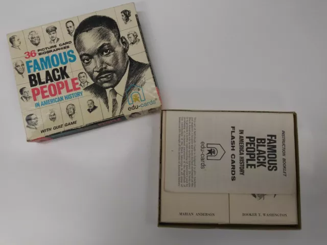 1970 Ed-U-Cards Famous Black People in American History Complete Set Trivia Game