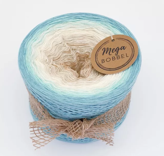 MegaBobbel*Sanfter Hauch*4fäd.*266g*ca.1000m*Farbverlaufsgarn Lace Wolle Bobbel