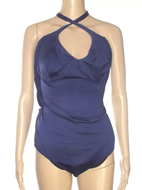 Aquasuit By La Perla Costume Intero Mare Piscina Da Donna Blu Ferretto It 52 3xl