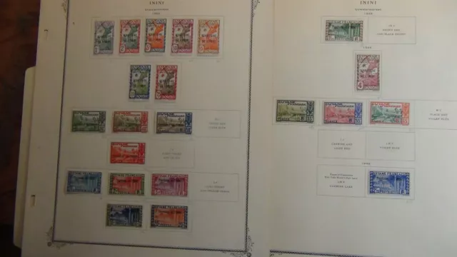 Stampsweis Fr Inini collection on Scott Specialty pages est 40 stamps