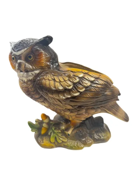 Napcoware Great Horned Owl Ceramic Planter Vase Figurine Napco Japan C6565