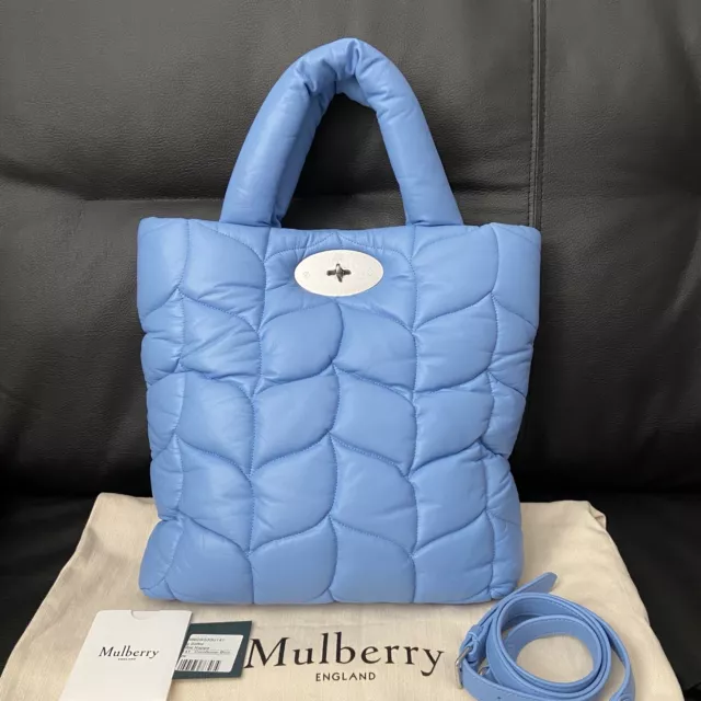 NWT $1600 Mulberry Big Softie Tote Bag Cornflower Blue Nappa Leather