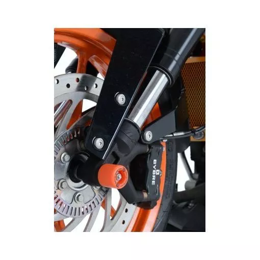 FP0106OR R&G Gabel & Achsen Schutz orange für KTM Duke 125 200 390 Motorrad 2