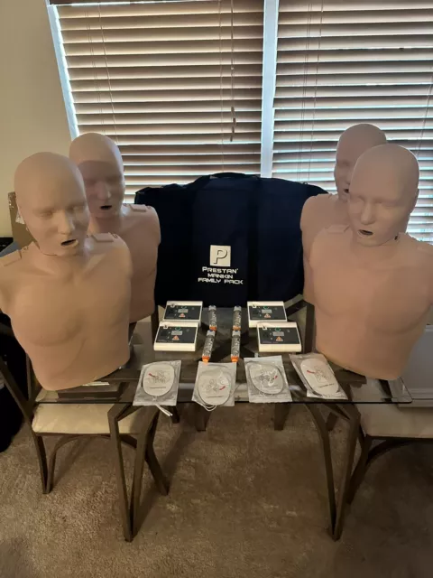 Prestan  Adult Training Manikin with CPR Monitor - 4 Pack with 4 AED And 4 Eppin