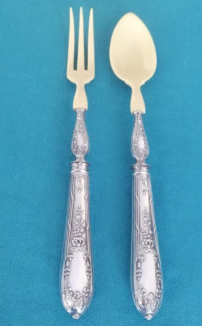 Service à Salade Ancien En Argent - Modèle V215