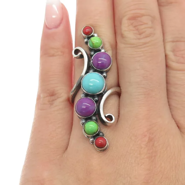 JAY KING DESERT ROSE 925 Sterling Silver Vintage Turquoise Gem Ring Size 6.25