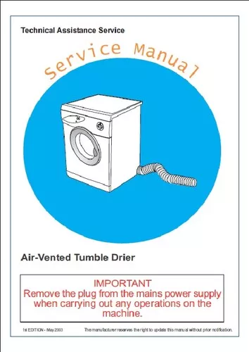 Repair Manual: Asko Washers & Dryers (Choice of 1 manual, Models in description)