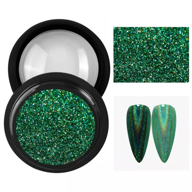 Nail Art Powder Holographic Glitter Green Chrome Mirror Dust Nail Art Pigment