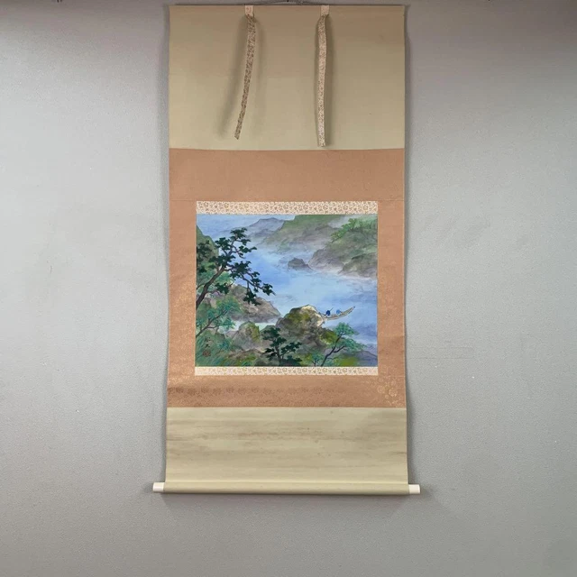 Map Scoll HANGING SCROLL BY Kitakami Seigyu Scenic Map Of Fresh Greenery, Double ...