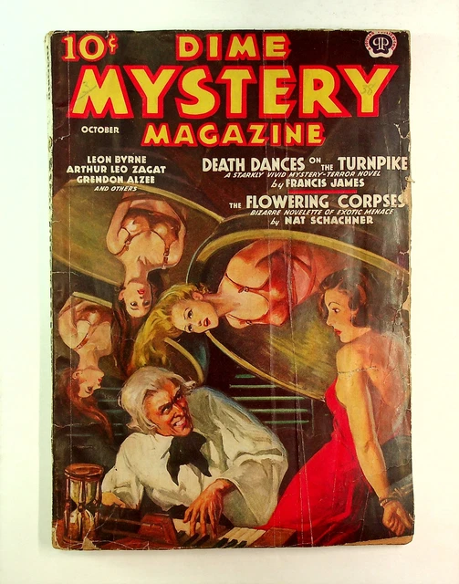 Dime Mystery Magazine Pulp Oct 1938 Vol. 18 #3 GD