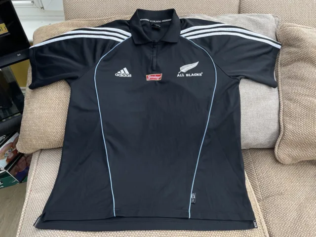 Adidas New Zealand All Blacks 2005 Rugby Polo Shirt Size XL Player Issue BNWOT