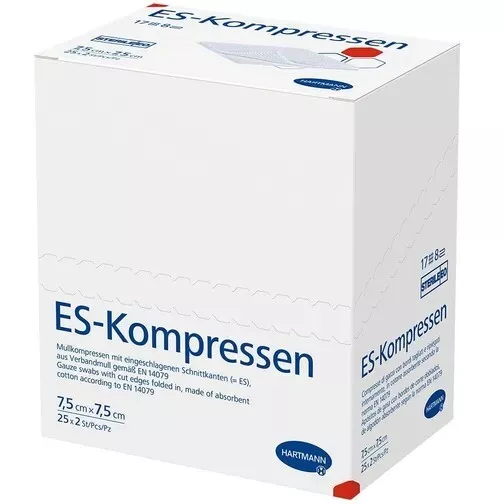 ES-KOMPRESSEN steril 7,5x7,5 cm 8fach, 25X2 St. PZN 01407063