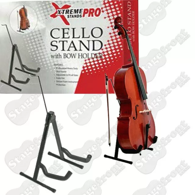 CELLO STAND PROFESSIONAL, HEAVY DUTY ‘A’ FRAME STEEL STAND w/BOW HANGER - TV7030