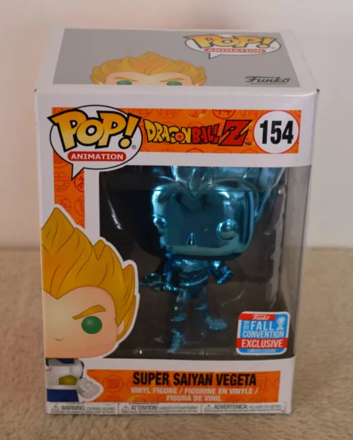 Dragon Ball Z   Funko pop  Super Saiyan Vegeta  154  Blue Chrome NYCC 2018 abimé