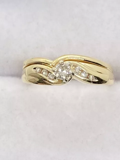 Bague de fiançailles de mariage en diamant simulé taille ronde de 1 ct en...